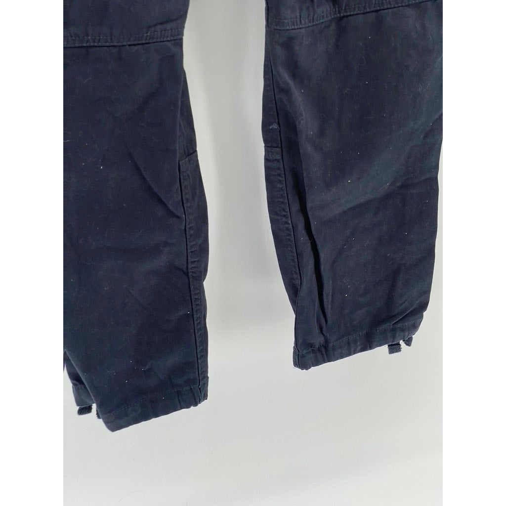 THE STRONGHOLD Men's Navy Blue Relaxed-Fit Straight-Leg Cargo Pants SZ 34x30