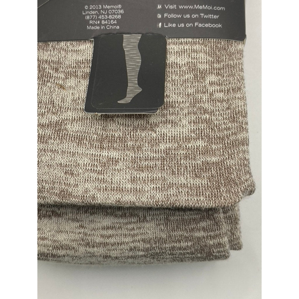 MEMOI Women's Heather Taupe Cotton-Blend Pull-On Sweater Tights SZ M/L