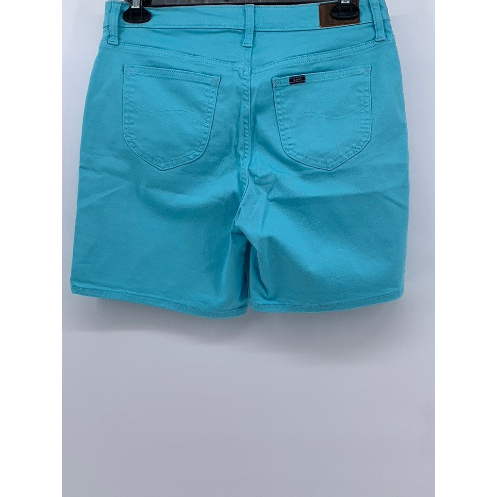 LEE Women's Light Blue Straight Leg Shorts SZ M