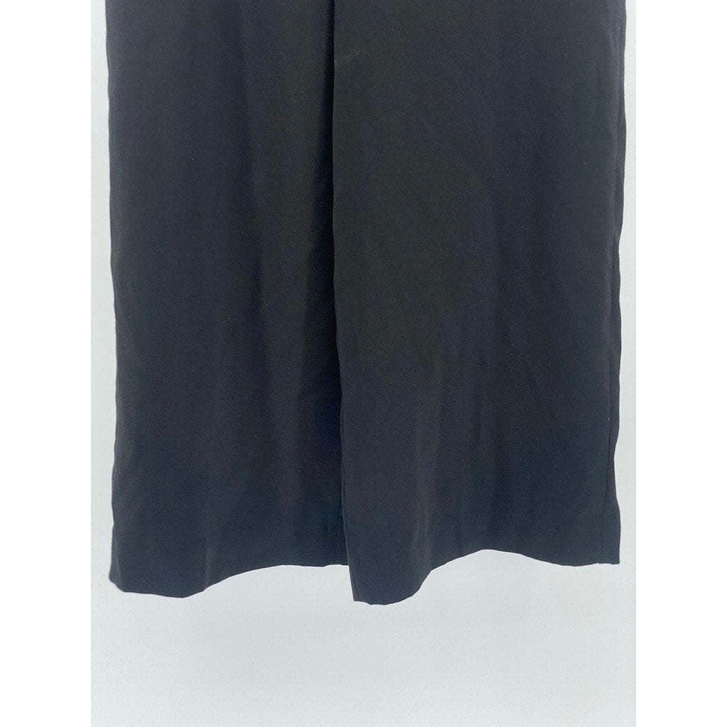 ZARA Women's Black Solid Side-Zip Wide-Leg Dress Pants SZ XS