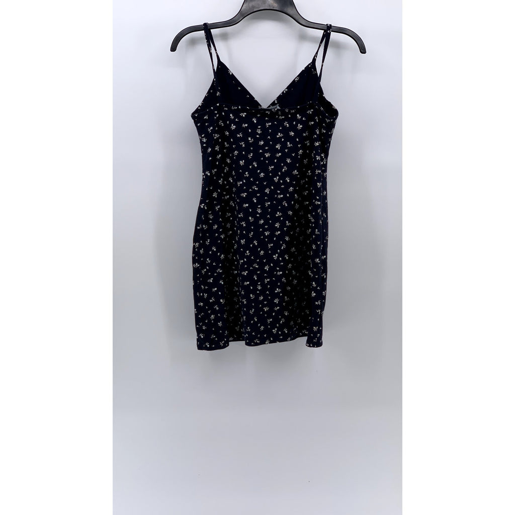 EHP DESIGN By OMISTUIDIO Women's Navy Floral V-Neck Spaghetti Strap Dress SZ M