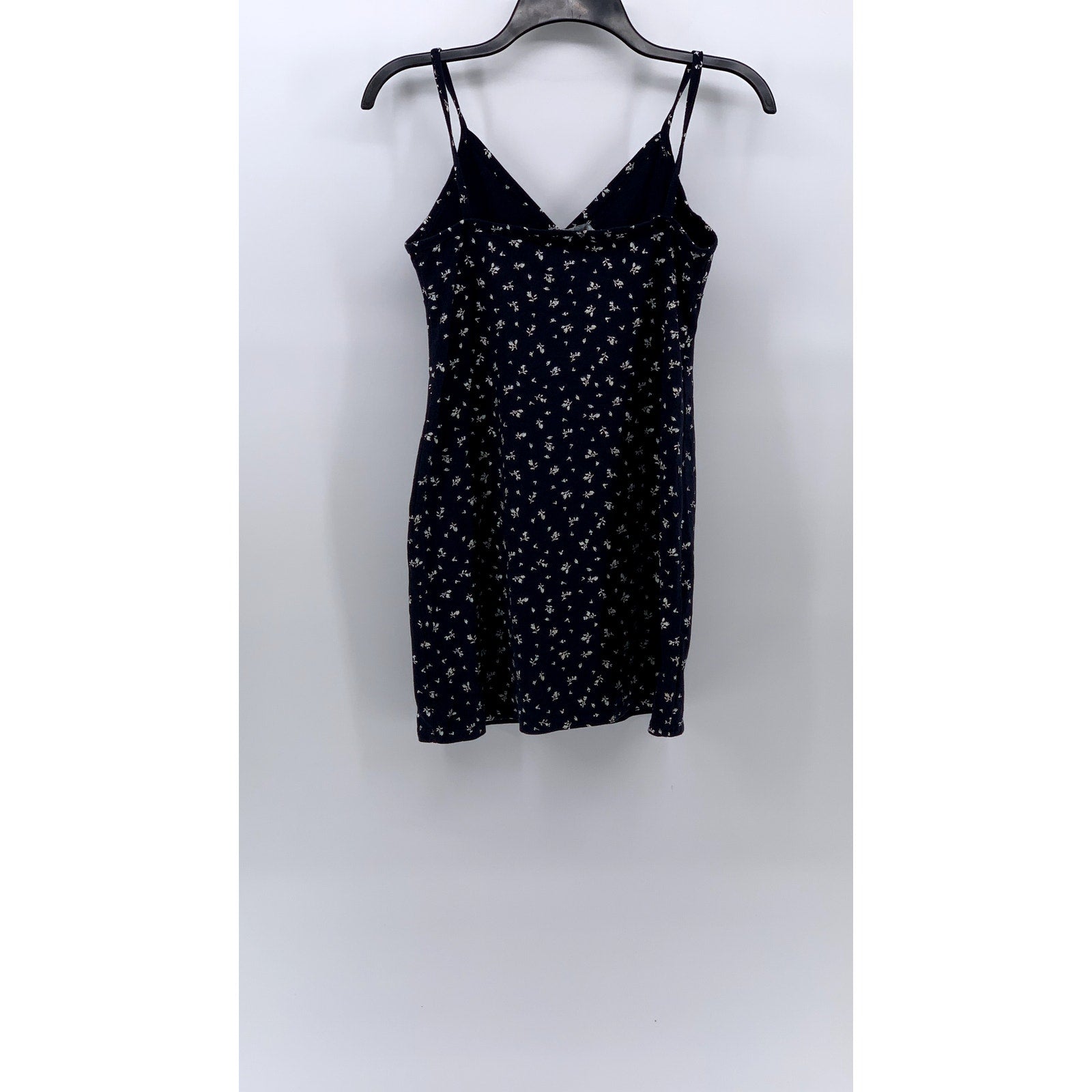 EHP DESIGN By OMISTUIDIO Women's Navy Floral V-Neck Spaghetti Strap Dress SZ M