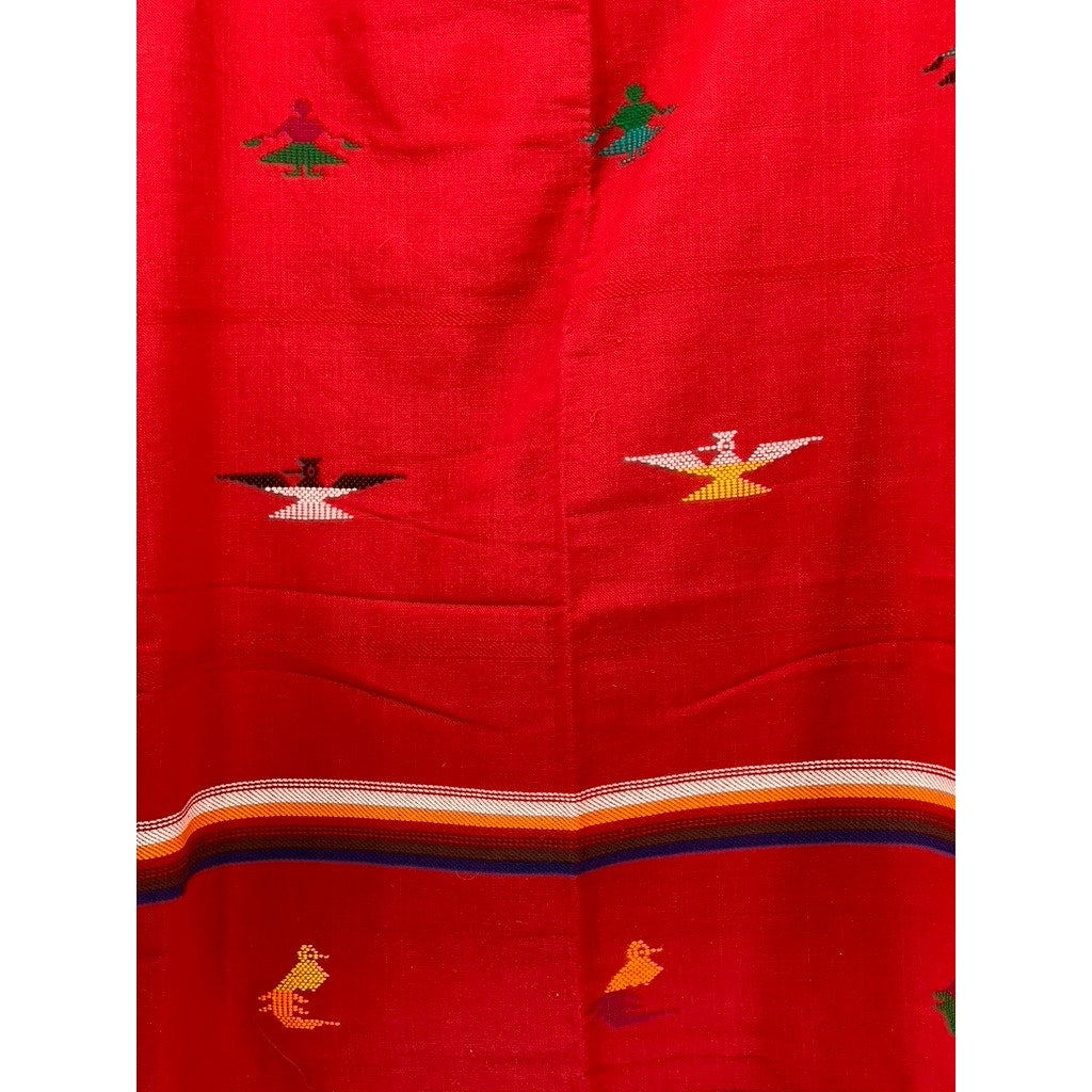 UNBRANDED Red Woven Printed Lightweight Scarf