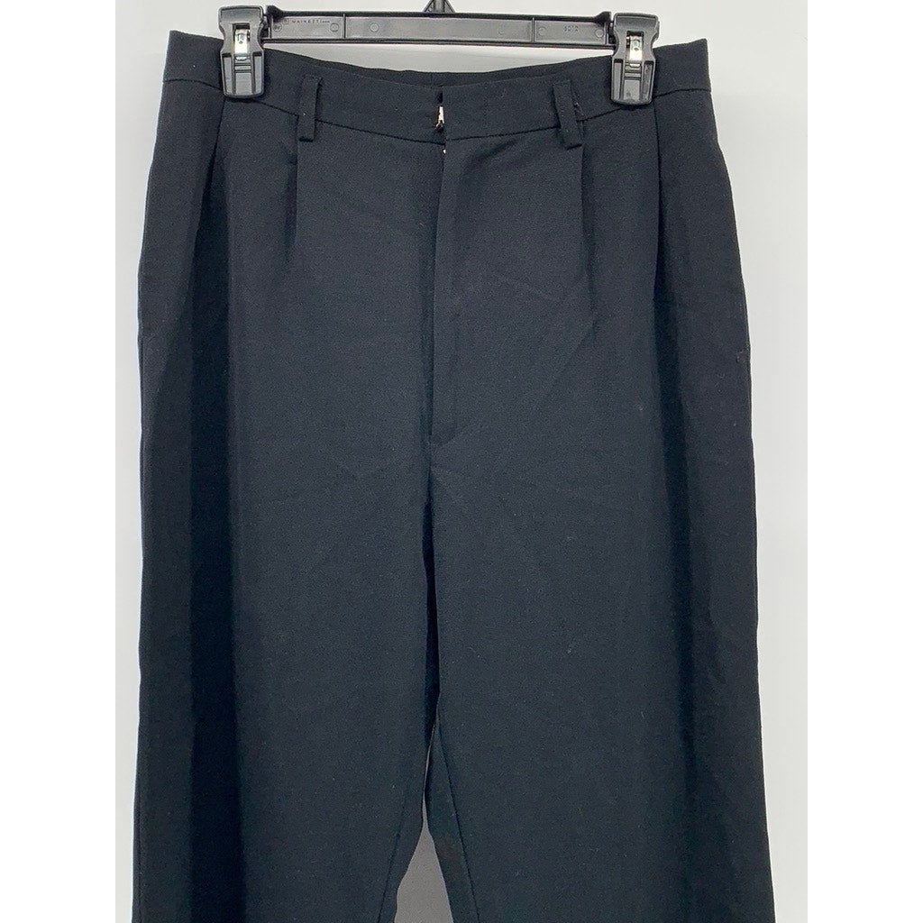 UNBRANDED Women's Black Pleated Straight Pants SZ M
