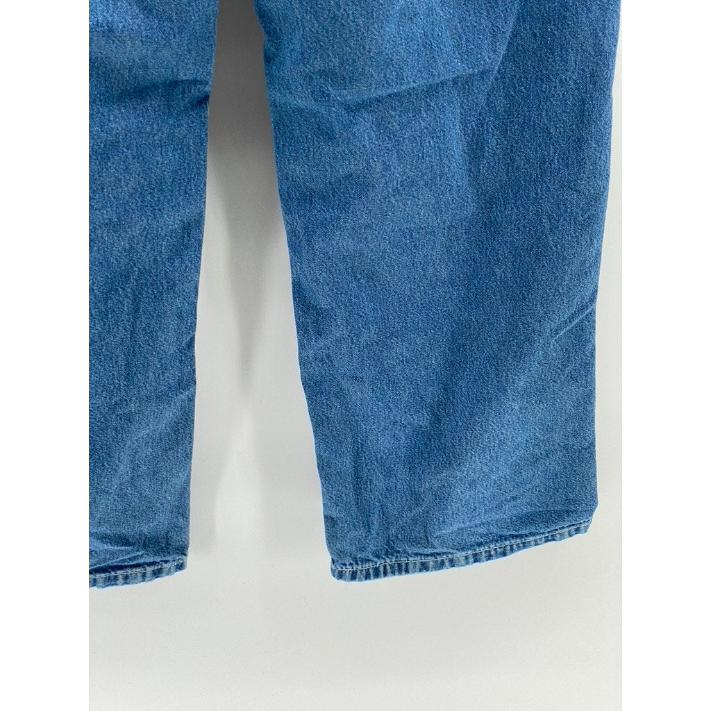 CARHARTT Men's Vintage Medium Wash Blue Denim Loose-Fit Carpenter Jeans SZ 32X30