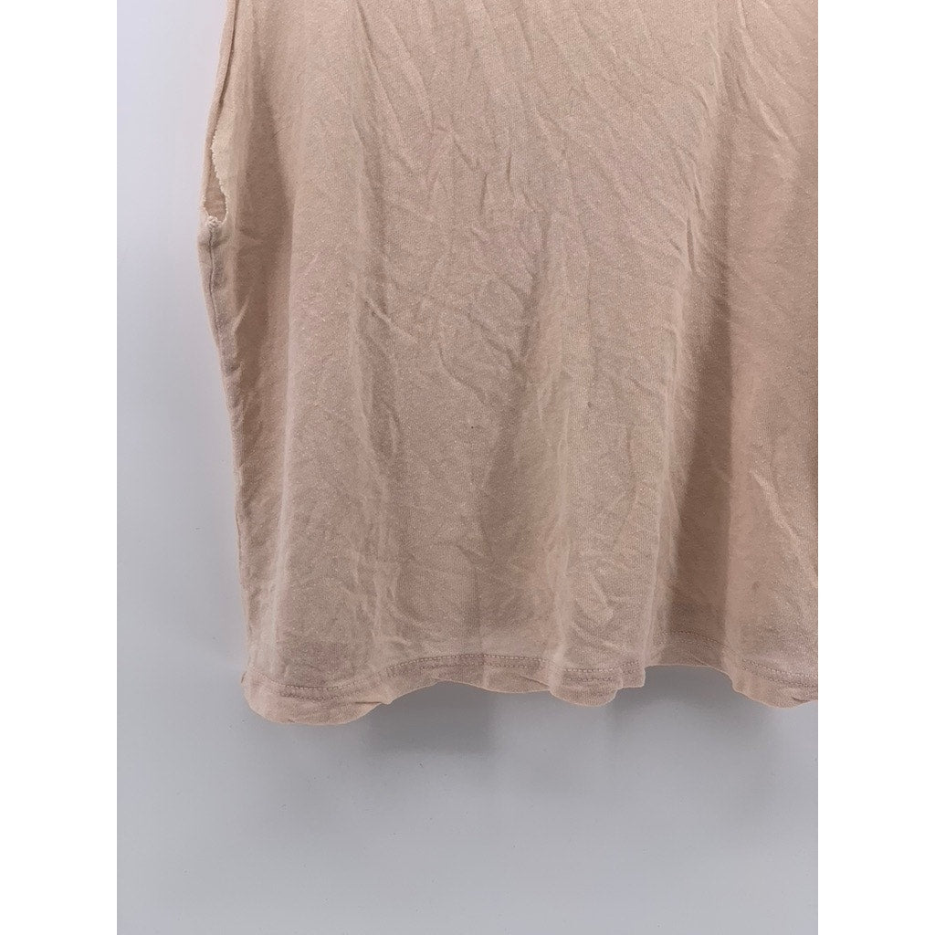 BRANDY MELVILLE Women's Beige Scoop-Neck Lightweight Muscle Tank Top SZ OS