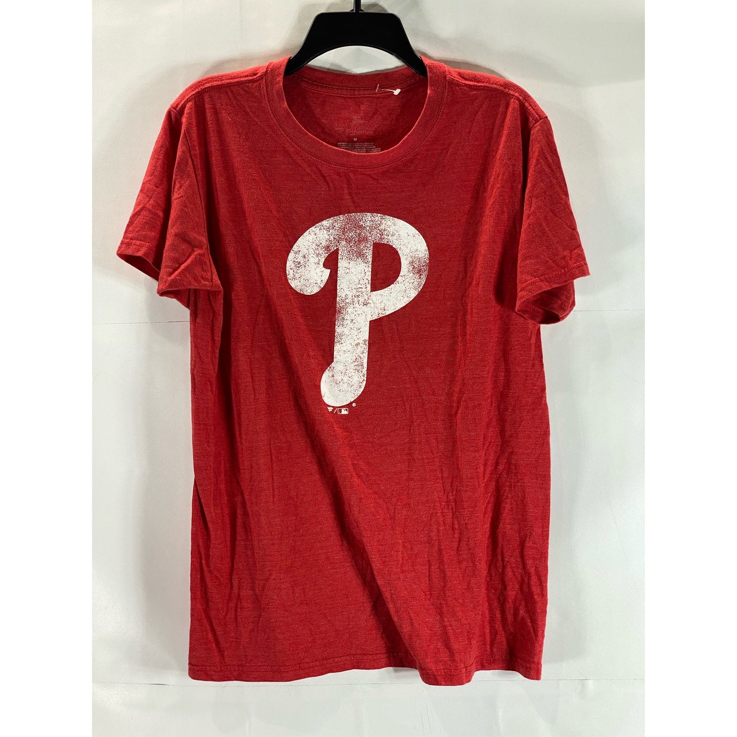 FANATICS Men's Red Crewneck Philadelphia Phillies Tri-Blend Logo T-Shirt SZ M