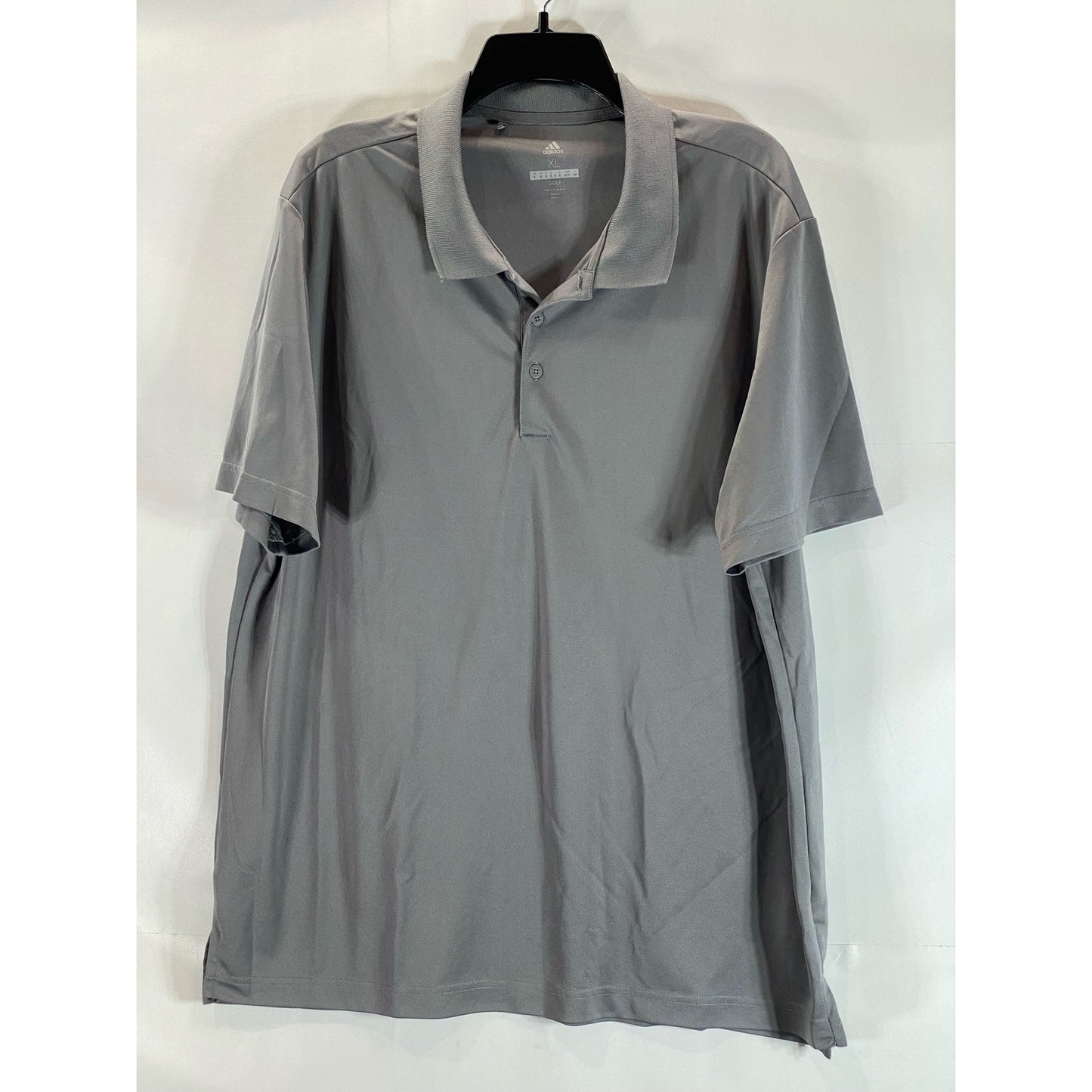 ADIDAS Men's Gray Performance Short Sleeve Lightweight Golf Polo Shirt SZ XL