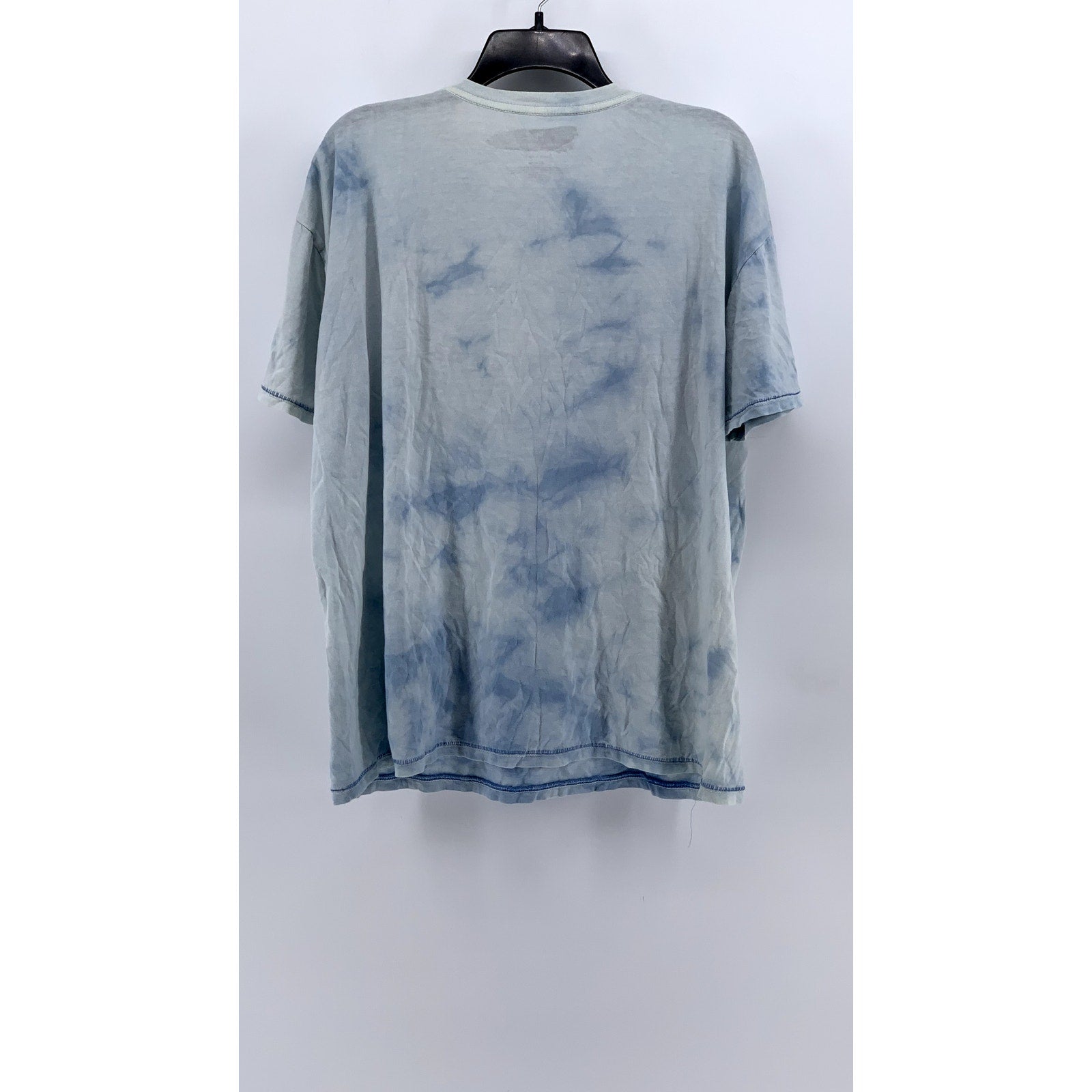 MARC ANTHONY Men's Blue Acid Wash Y2K Graphic Crewneck T-Shirt SZ XL