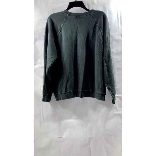 FREE PEOPLE MOVEMENT Women's Washed Gray Crewneck Long Sleeve Sweatshirt SZ S