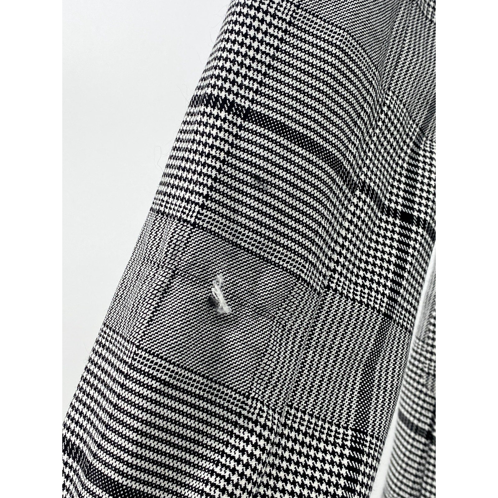 VINCE CAMUTO Women's Black Bold Glen Plaid Two-Button Notch Collar Blazer SZ 0