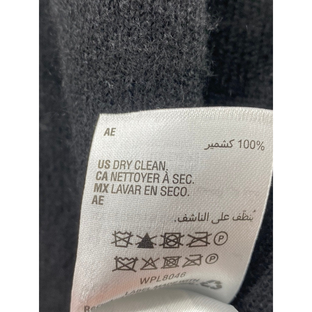 CLUB ROOM Men’s Black Luxury Cashmere V-Neck Long Sleeve Knit Sweater SZ L