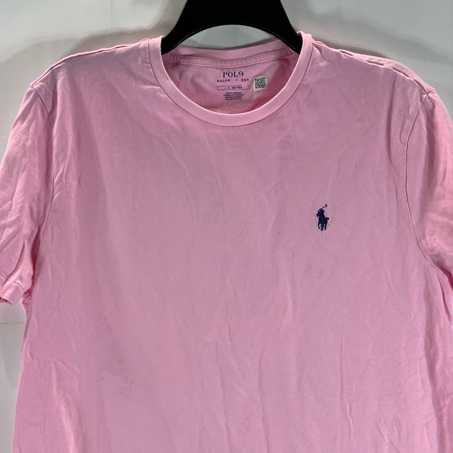 POLO RALPH LAUREN Men's Pink Crewneck Lightweight Short Sleeve T-Shirt SZ L