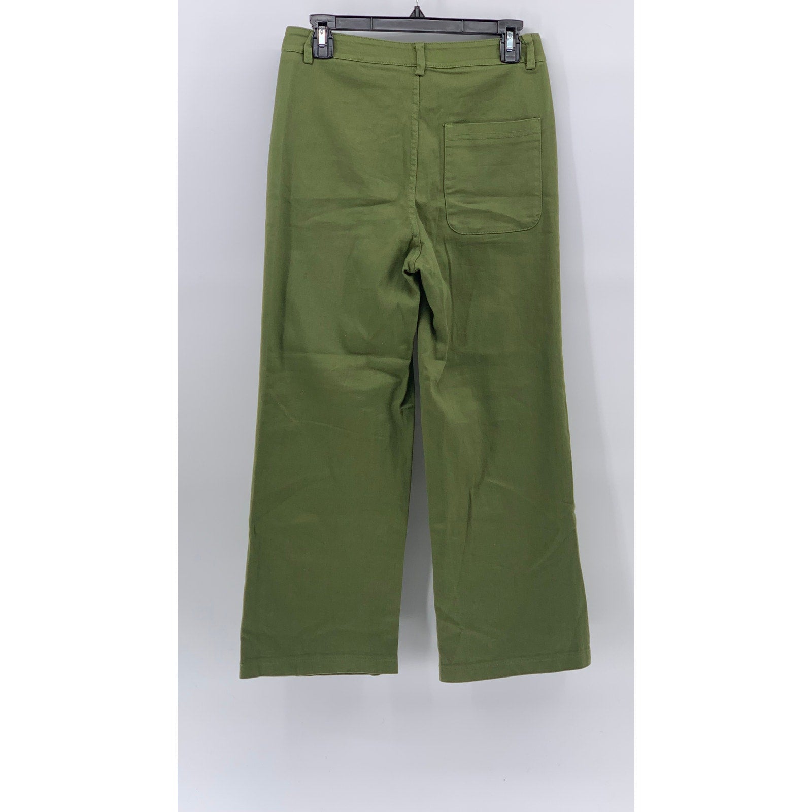 JOHANNA PARIS Women’s Dark Green Denim High Rise Wide-Leg Pant SZ M