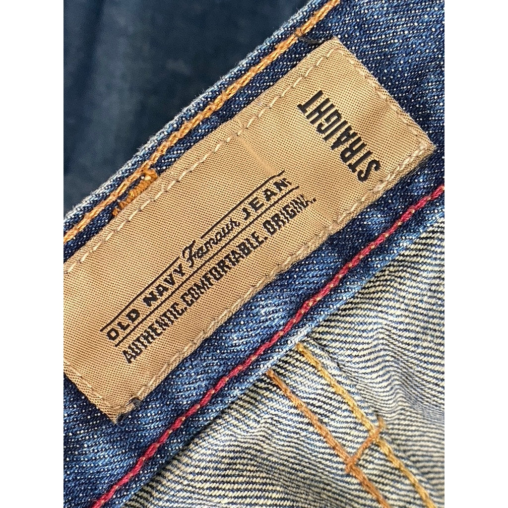 OLD NAVY Men's Medium Blue Denim Straight-Leg Regular Fit Jeans SZ 40X30