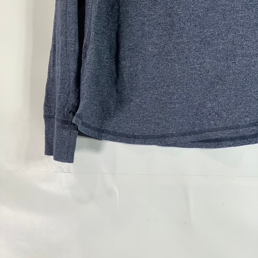 LUCKY BRAND Men's Blue Heather Crewneck Pullover Long Sleeve Shirt SZ M