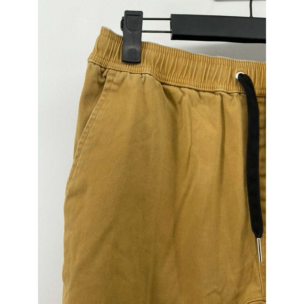 ZANEROBE Men's Tan Drawstring Sureshot Denim Jogger Pants SZ 34
