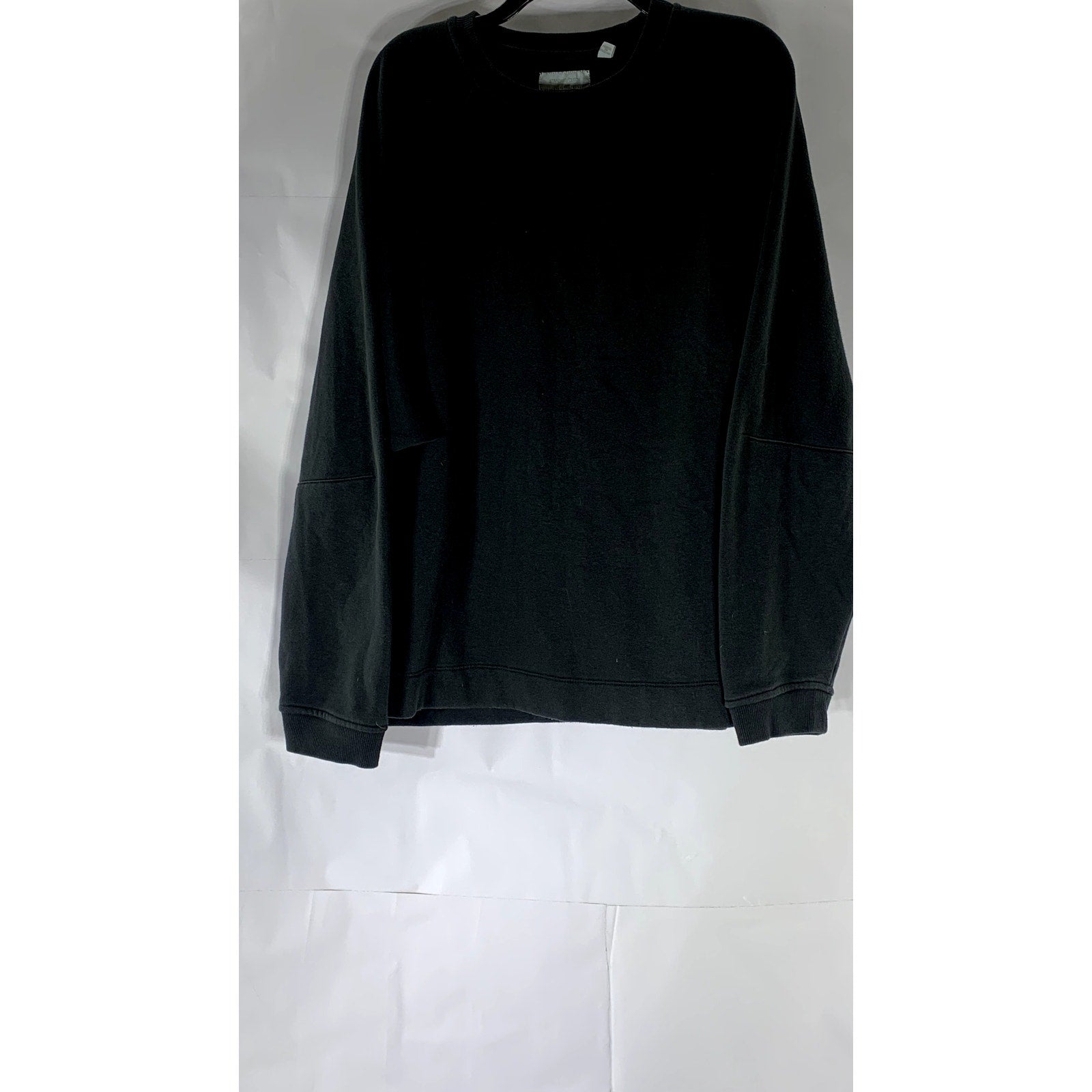 STANDARD/CLOTH Men’s Black Solid Classic Crewneck Pullover Sweatshirt SZ L