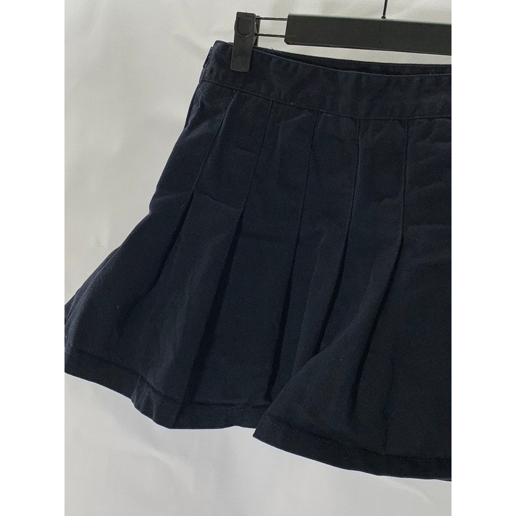 J. GALT Women's Navy Side Zipper Pleated Mini Skort SZ M