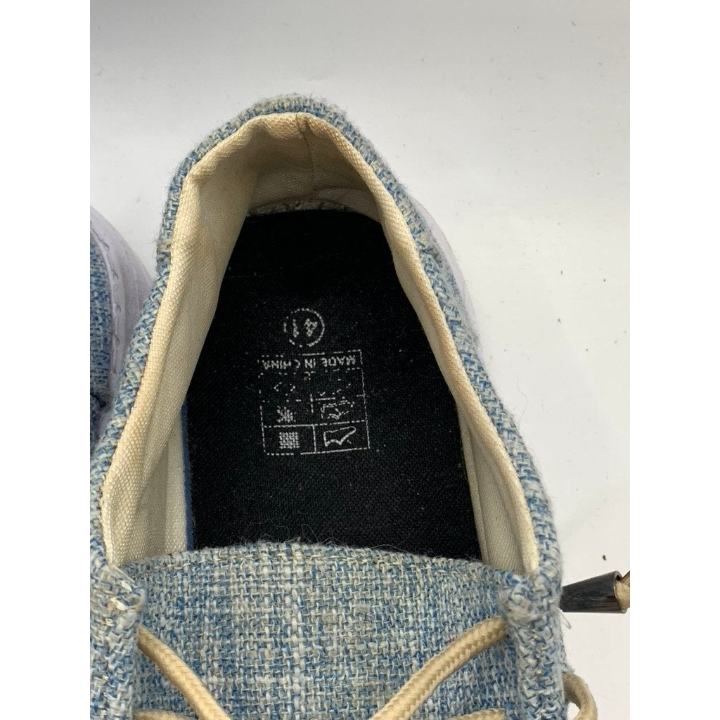 UNBRANDED Women's Blue Canvas Slip-On Loafers SZ 41(US10.5)