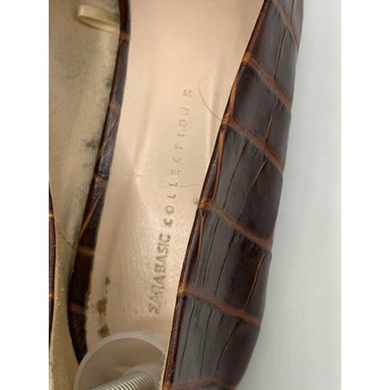 ZARA Basic Collection Women's Brown Snake Print Loafers SZ 39