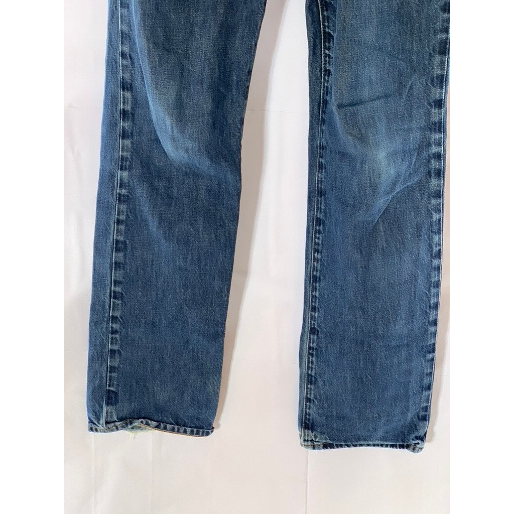 GAP 1969 Men's Blue Relaxed-Fit Straight-Leg Denim Five Pocket Jeans SZ 32X34