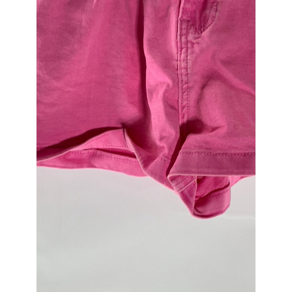 ANWND Women's Dark Pink Regular-Fit Denim Four-Pocket Shorts SZ M