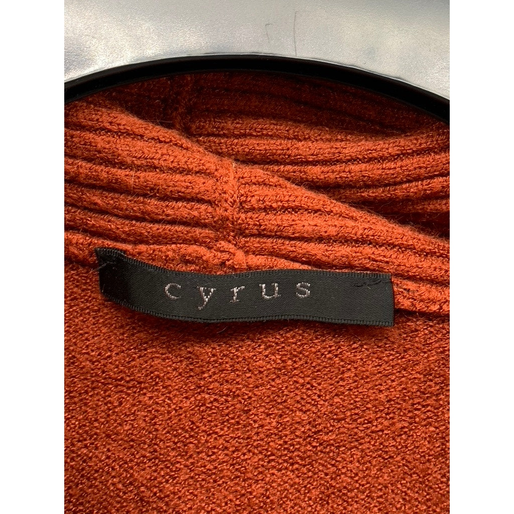 CYRUS Women's Brown Cowl-Neck Sweater SZ M