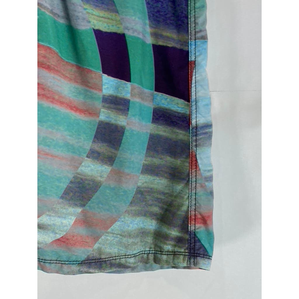 NOMIS Men's Green Printed Pull-On Board Swim Trunks SZ 32