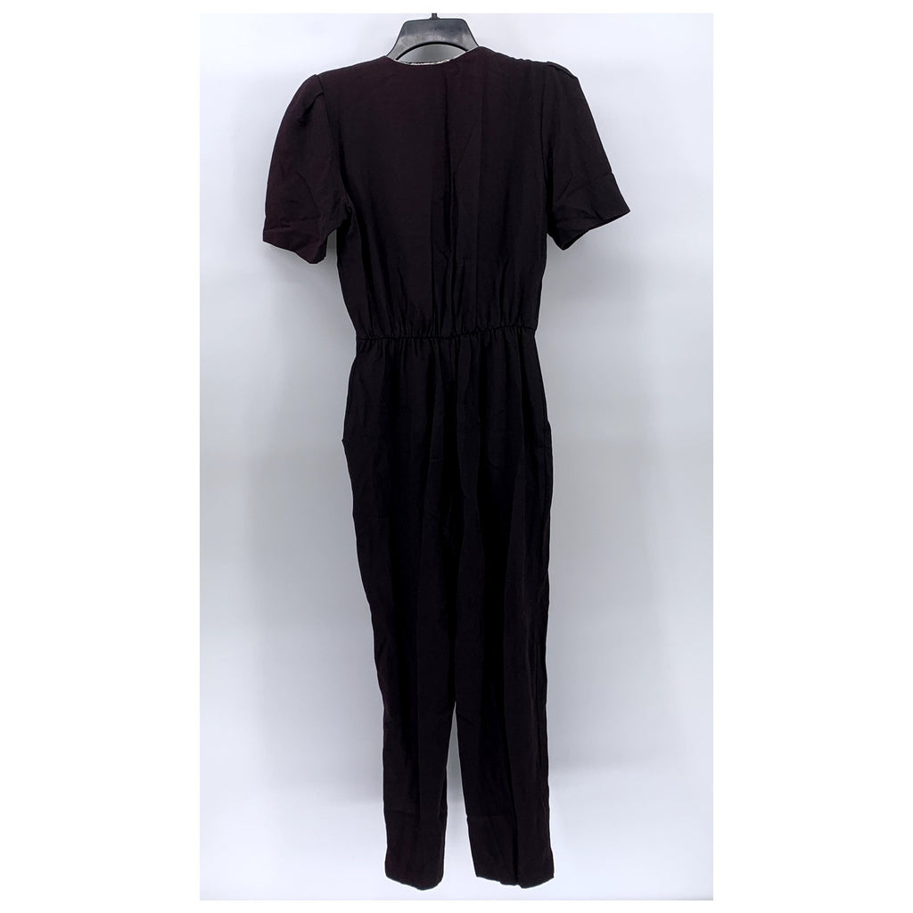 J.S.J Division of John Robert’s Women’s Vintage Burgundy V-Neck Jumpsuit SZ S