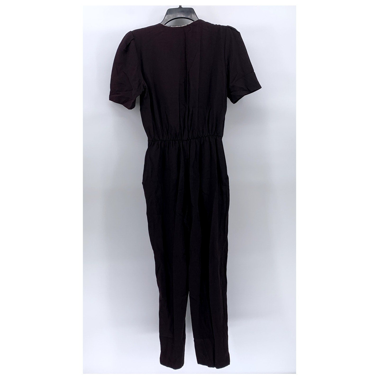 J.S.J Division of John Robert’s Women’s Vintage Burgundy V-Neck Jumpsuit SZ S