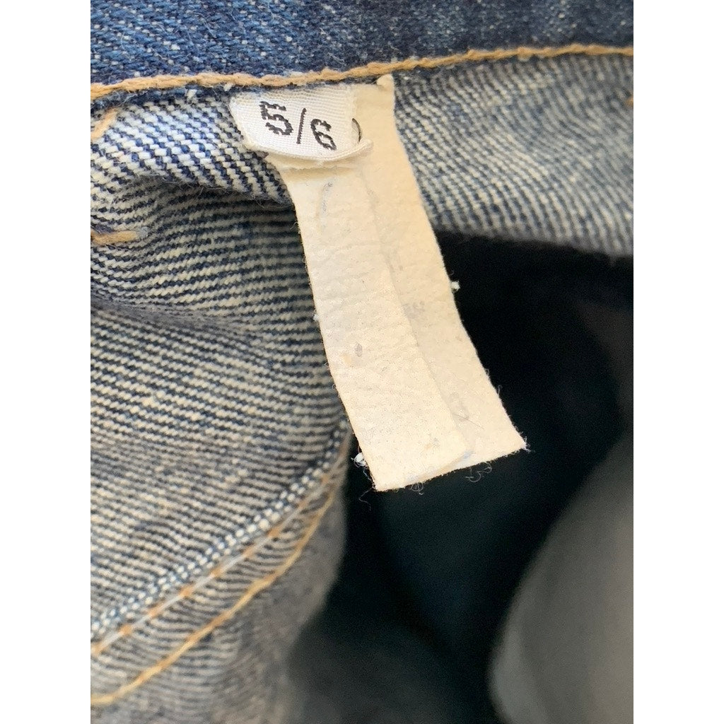 TROUSERS UP Women's Vintage Dark Blue Denim Zipper-Hem Slim-Leg Jean SZ 5/6