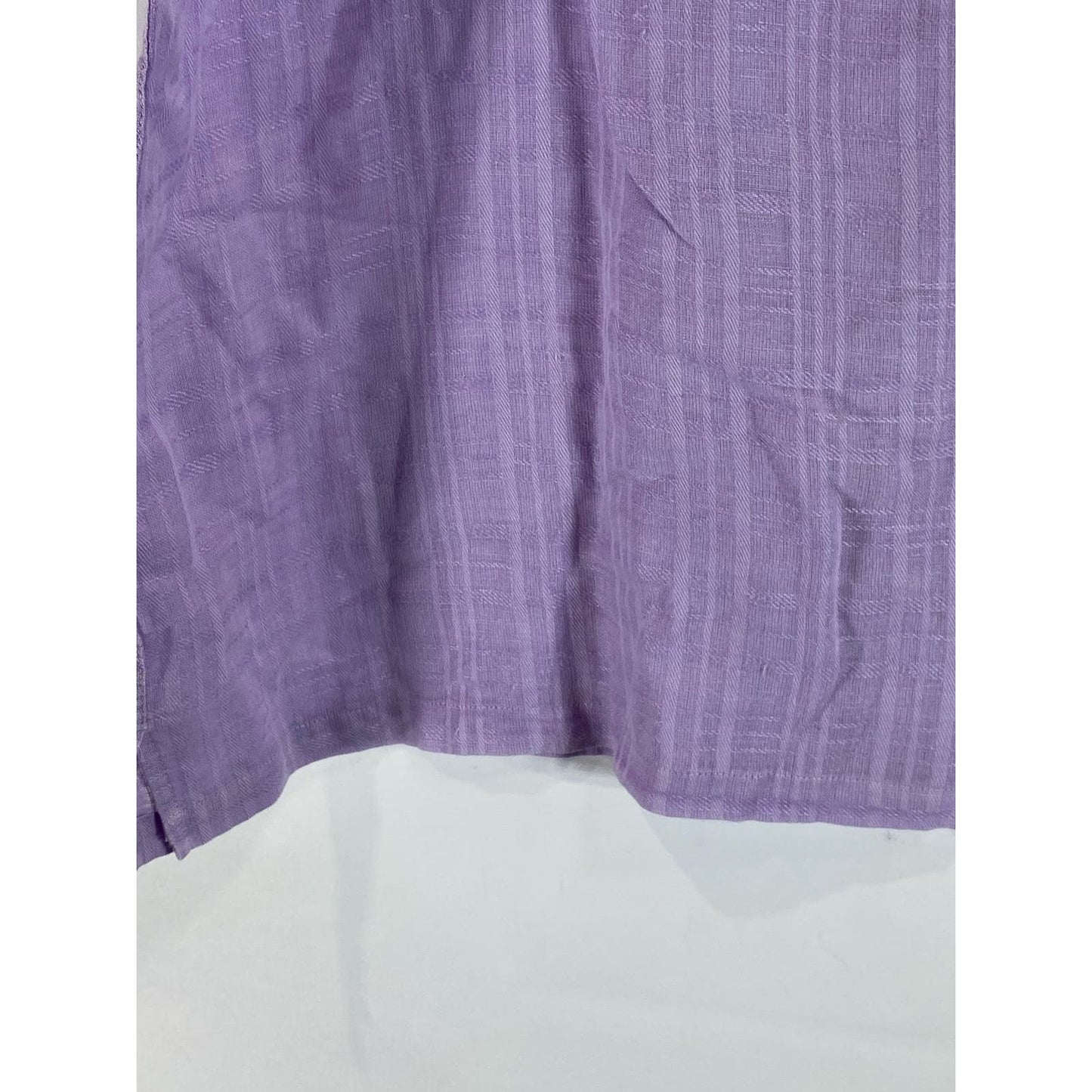 TASSO ELBA Island Men's Purple Linen-Blend Button-Up Short Sleeve Shirt SZ 2XL