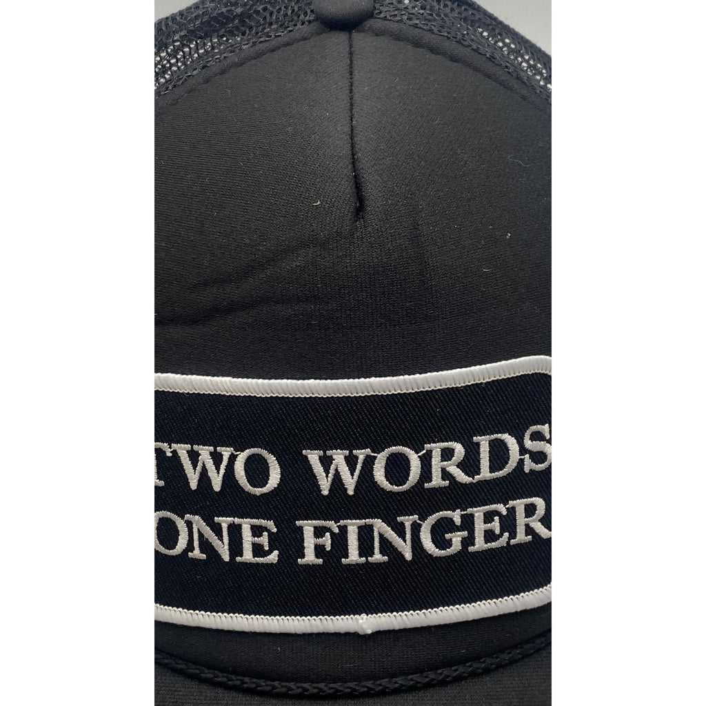 OTTO Unisex Mesh Two Words One Finger Logo Trucker Cap SZ OS