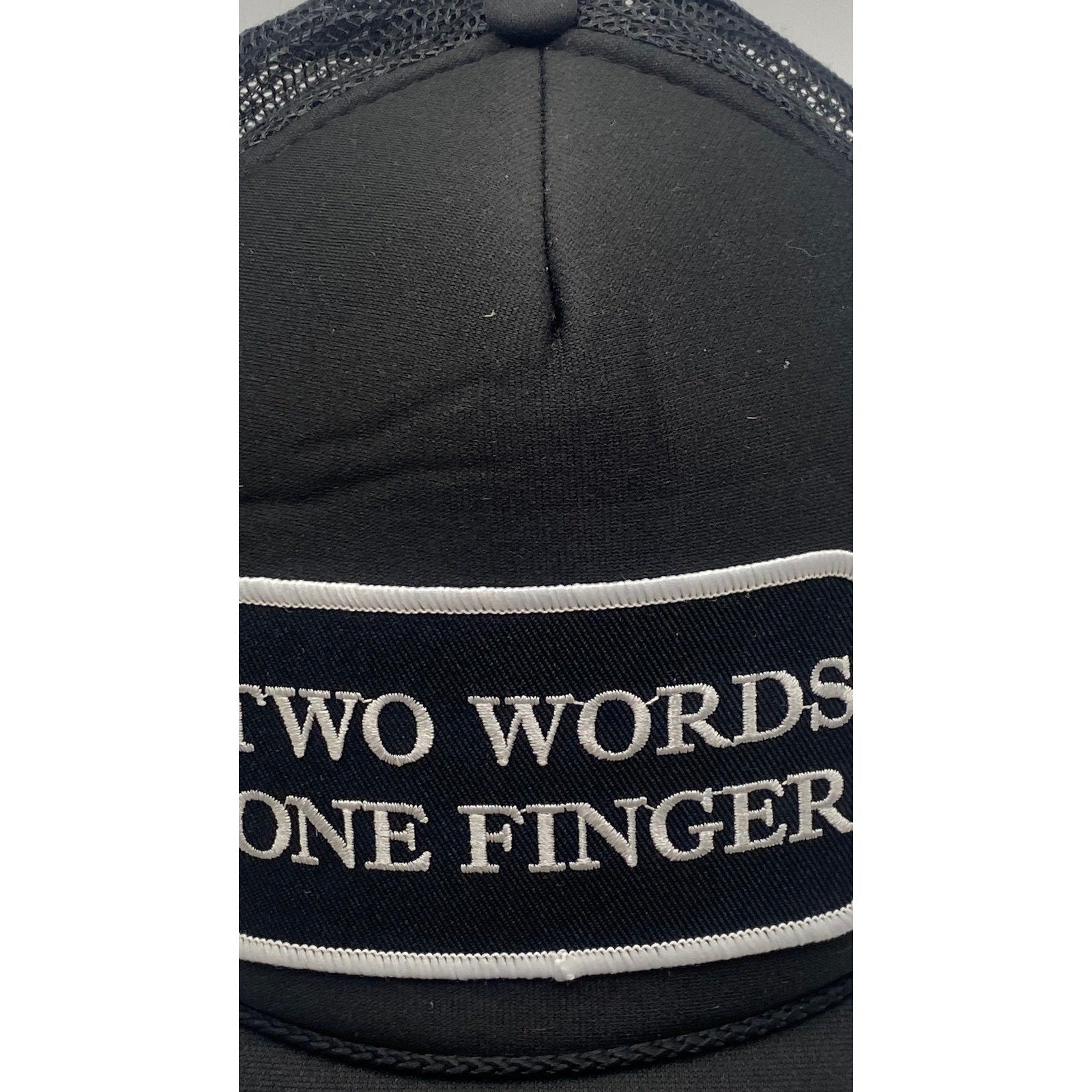 OTTO Unisex Mesh Two Words One Finger Logo Trucker Cap SZ OS