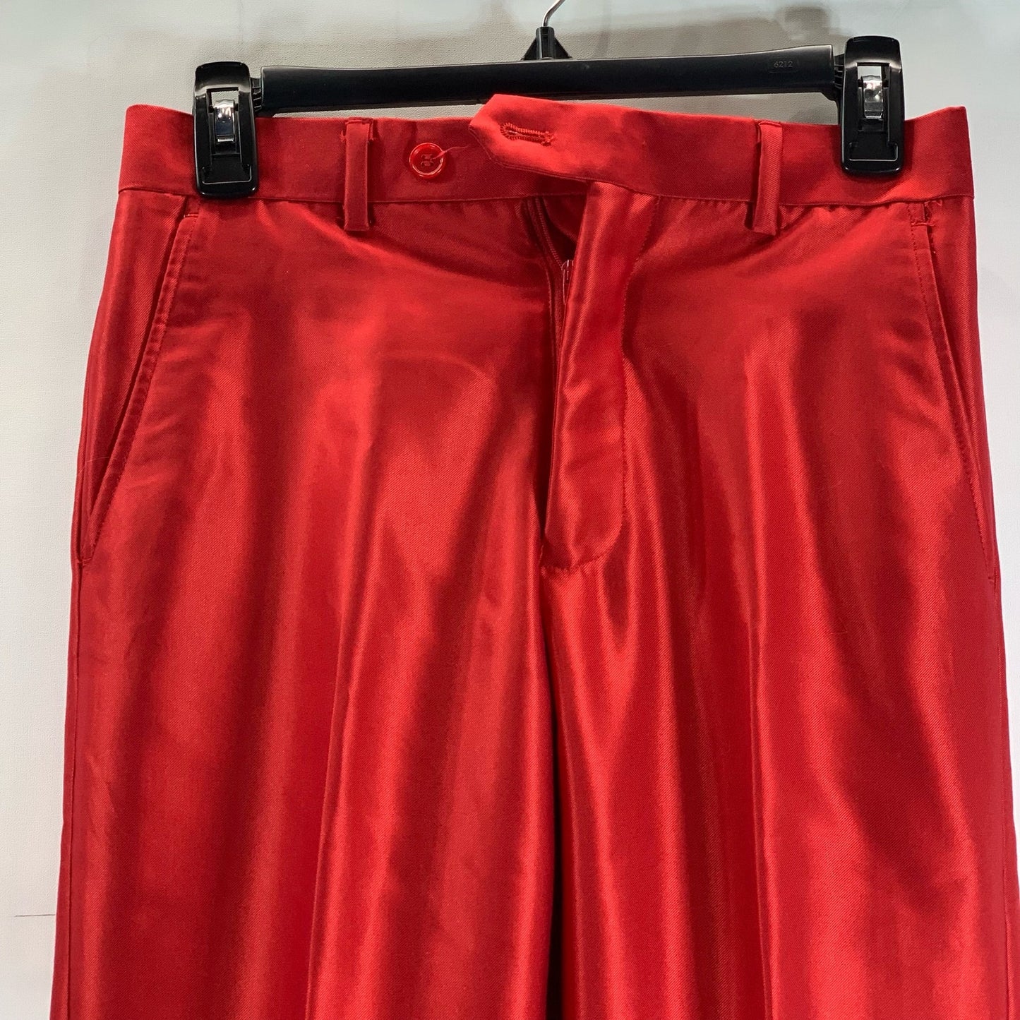 FERRECCI Men's Red Satin Short Super 150's Flat Front Suit Pant SZ 28S