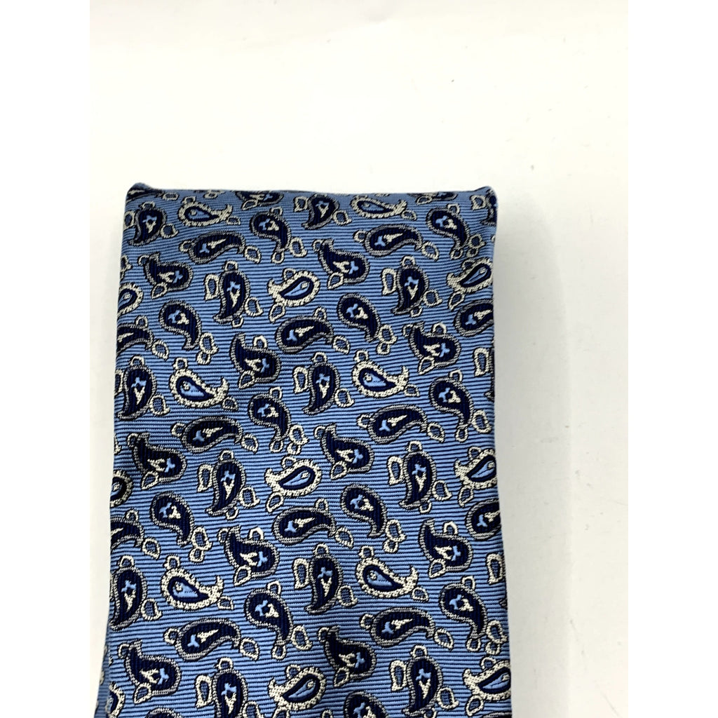 JOS. A. BANK Men's Blue Embroidered Paisley Print Tie
