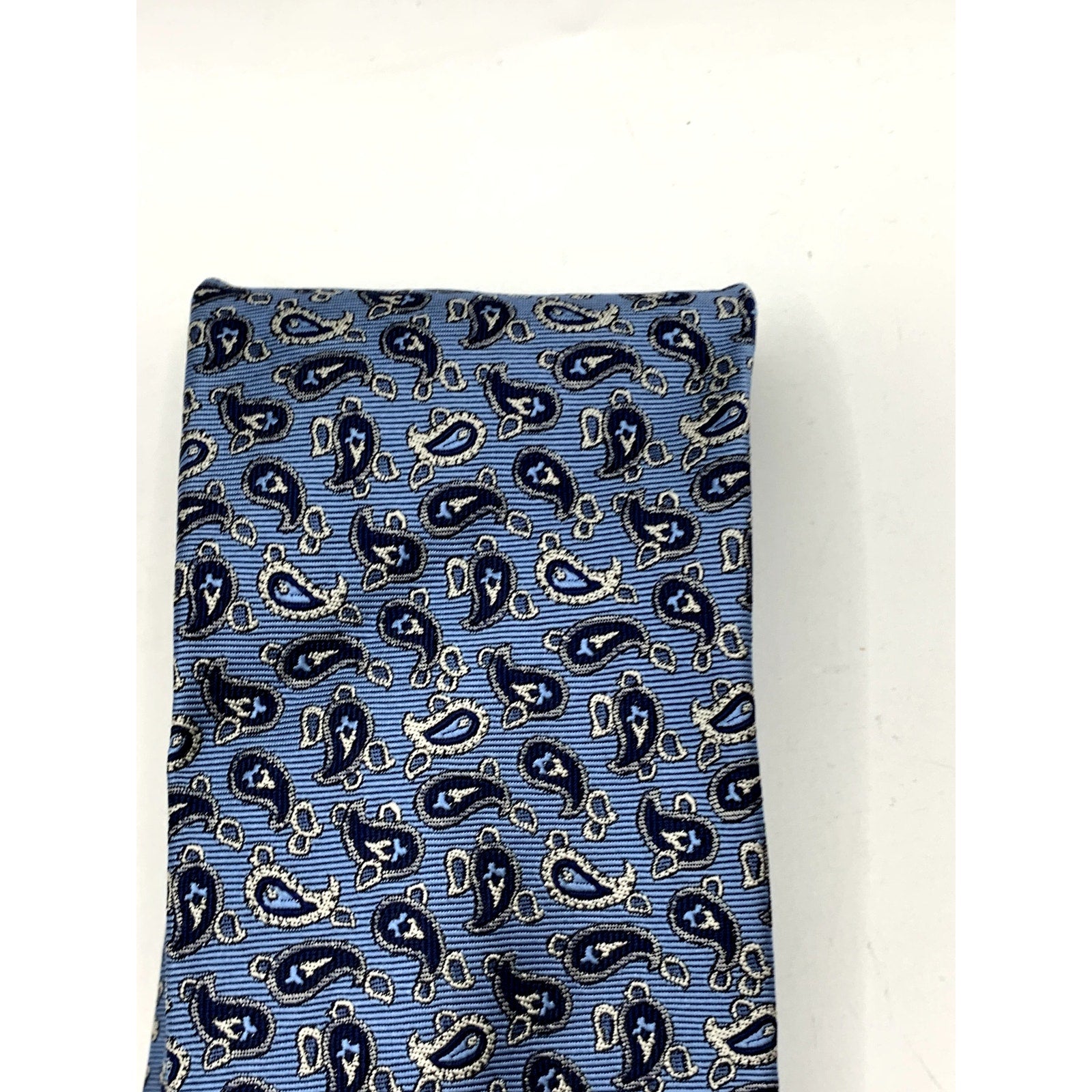 JOS. A. BANK Men's Blue Embroidered Paisley Print Tie