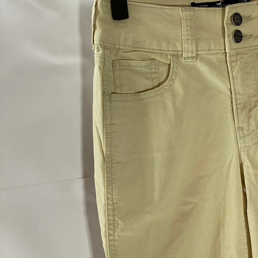 HOLLISTER Women's Beige Oor High-Rise Vintage Flare Double-Button Jean SZ 23