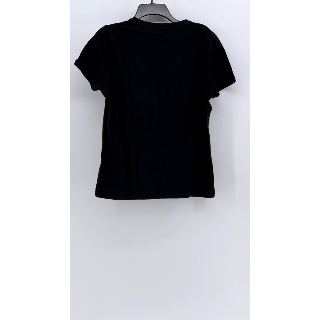 CALVIN KLEIN Women's Black Performance Stretch Short Sleeve Shirt SZ L