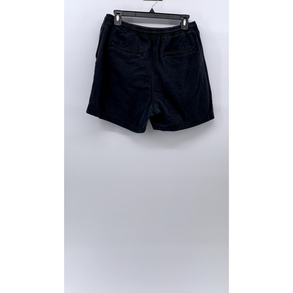 OBEY Men's Washed Black Casual Pull-On Elastic Waist Chino Shorts SZ S