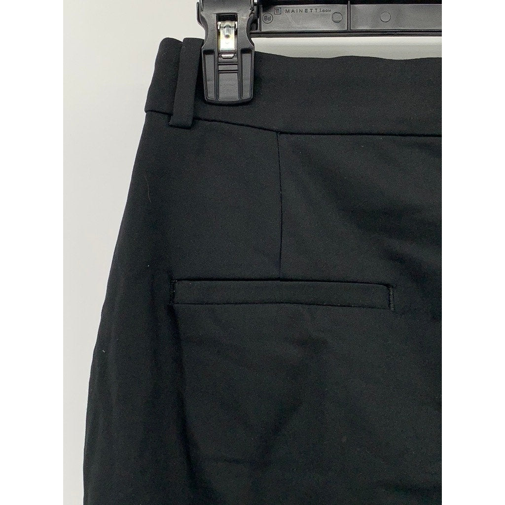H&M Women's Black Solid Mid-Rise Skinny-Leg Pants SZ 6