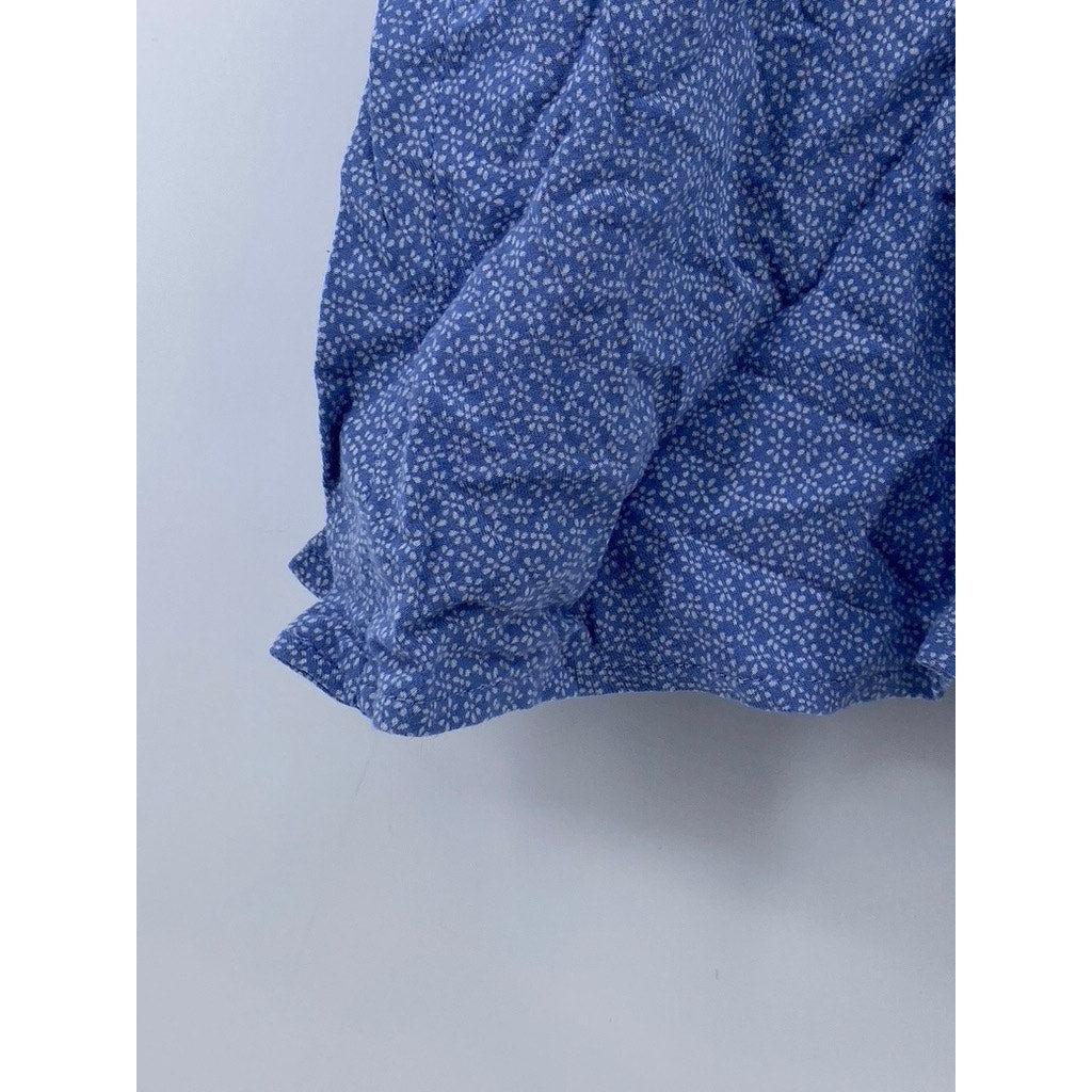 BRANDY MELVILLE Women's Blue Ditsy Floral Mini Wrap Skirt SZ OS