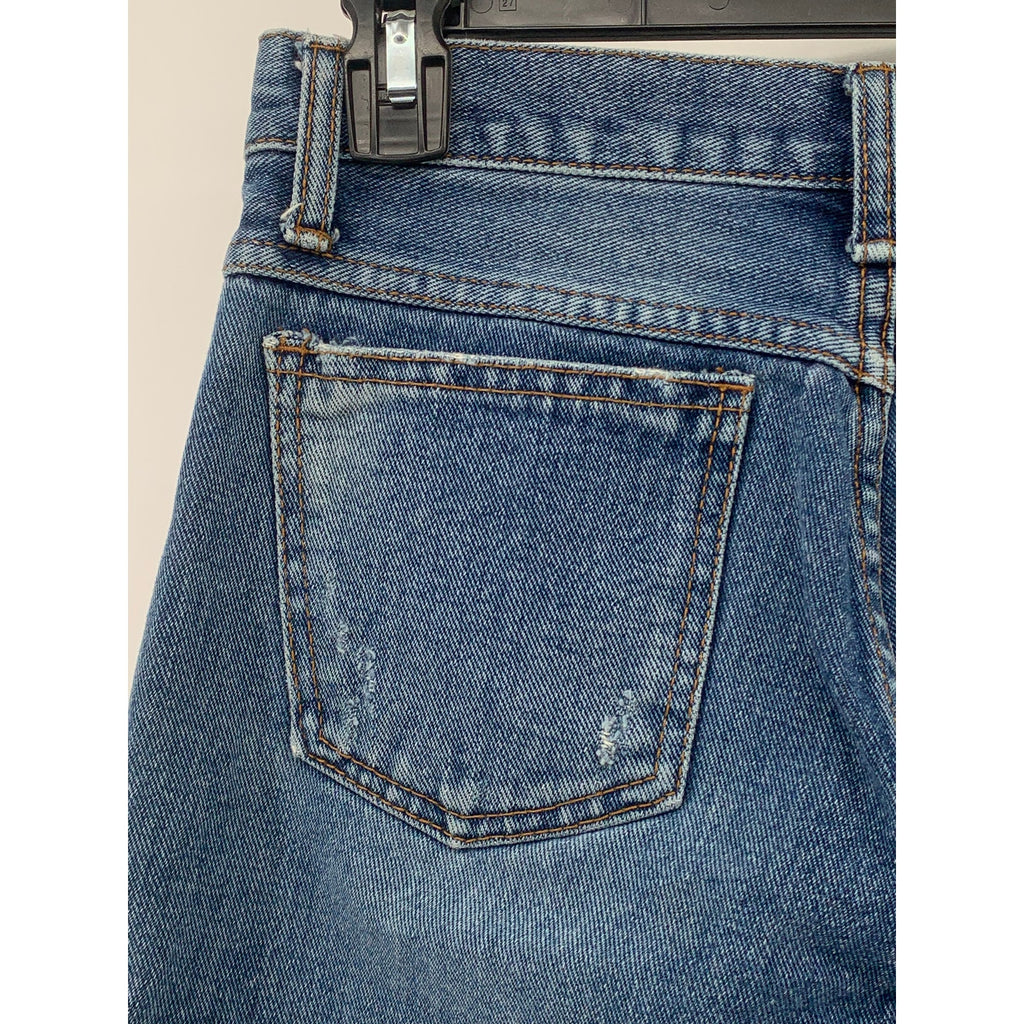 ALICE Women's Medium Blue Distressed Skinny Leg Regular-Fit Jeans SZ S(1)
