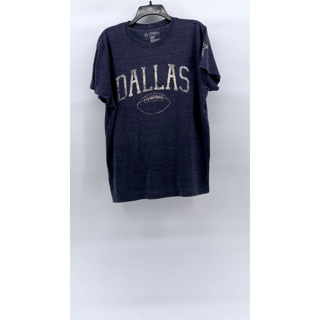 DALLAS COWBOYS Men’s Navy Heather Blue Crewneck Graphic NFL Team T-Shirt SZ L