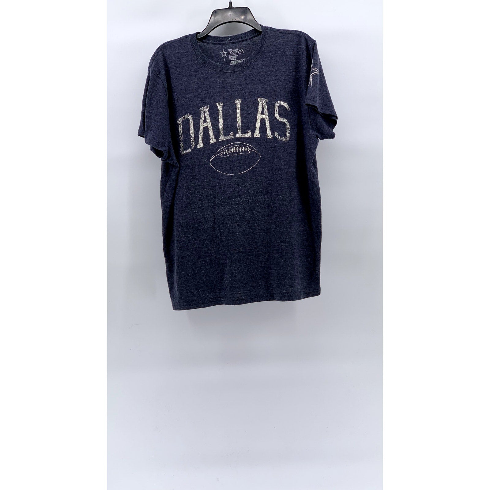 DALLAS COWBOYS Men’s Navy Heather Blue Crewneck Graphic NFL Team T-Shirt SZ L