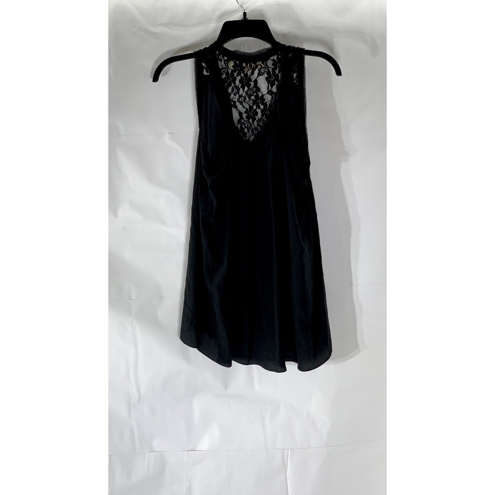 REBECCA TAYLOR Women's Black Lace V-Neck Sleeveless Top SZ 8
