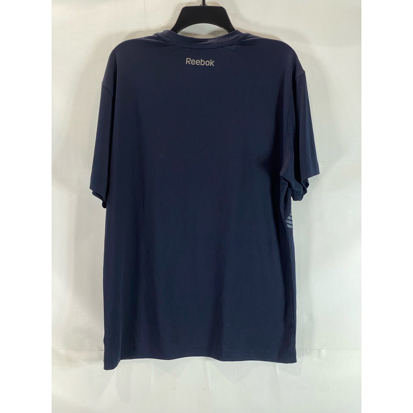 REEBOK Men's Navy/Blue Crewneck Graphic Short Sleeve Shirt SZ M