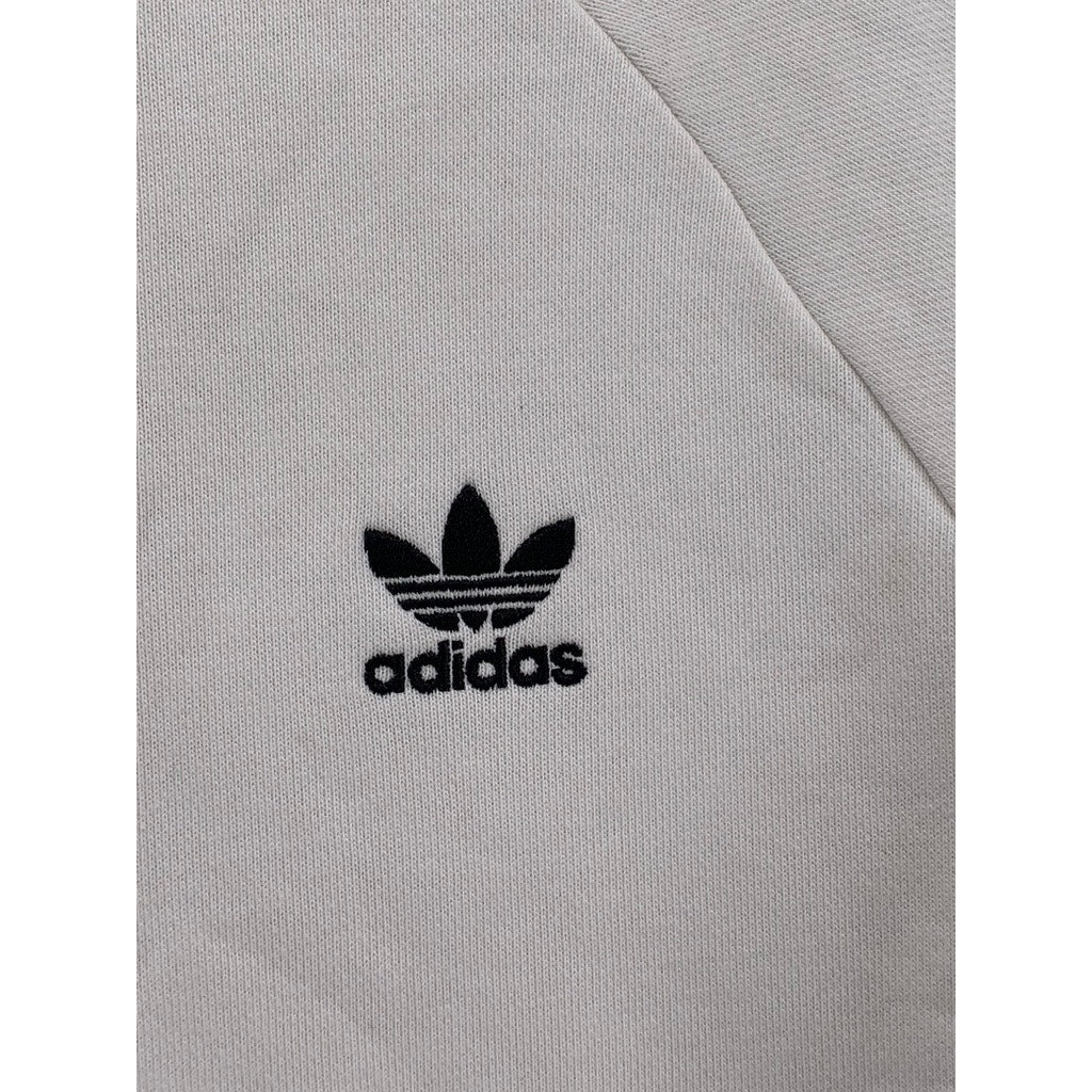 ADIDAS Men's White Embroidered Trefoil Sweatshirt SZ M