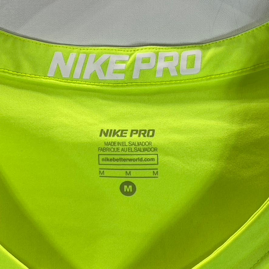 NIKE PRO Women’s Lime Green Active V-Neck Short Sleeve Top SZ M